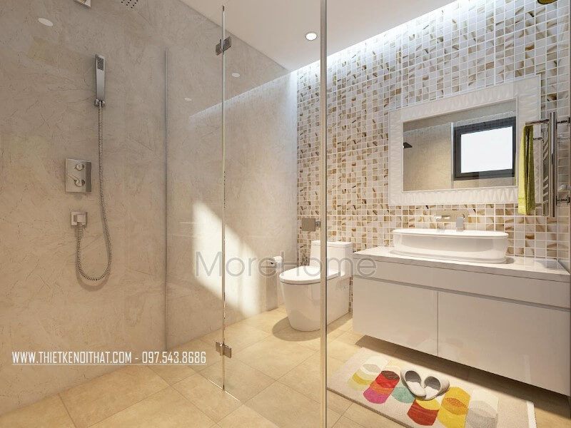 Không gian phòng tắm chung cư hiện đại, sang trọng và vô cùng ấn tượng